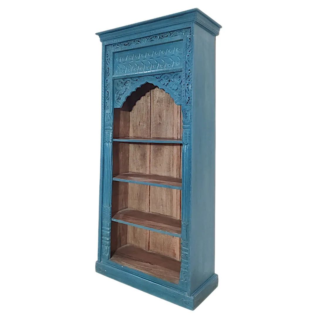 The Jodhpur Arch Arched Cerulean Bookcase