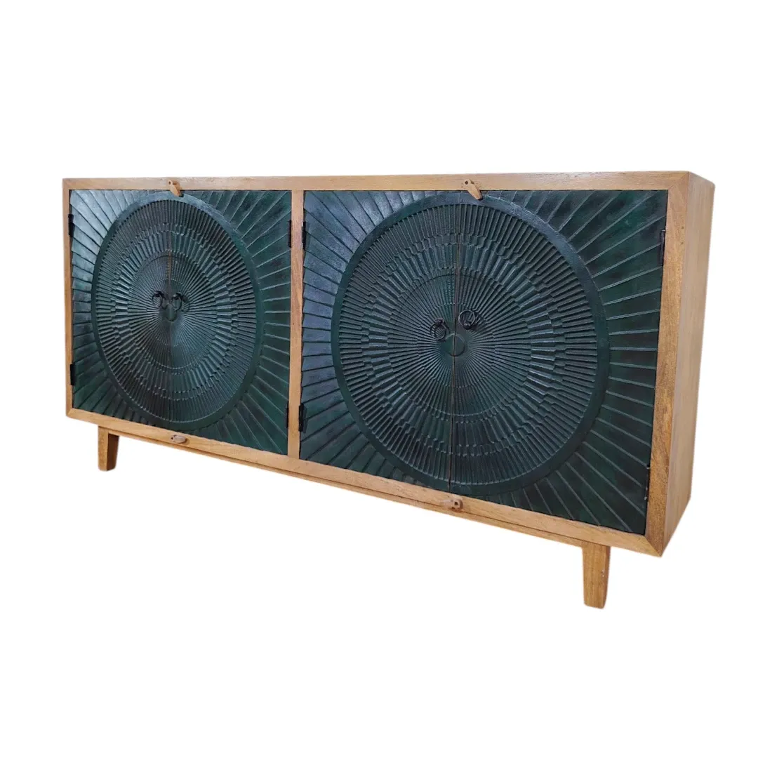 Verdant Radial Carved Credenza