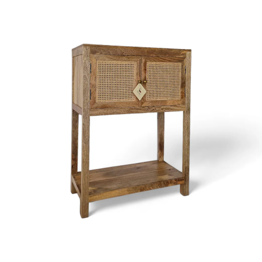 RATTAN CONSOLE TABLE