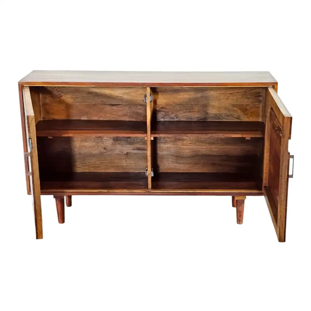 The Live Edge Acacia Media Sideboard / بوفيه ليف إيدج العصري من خشب الأكاسيا