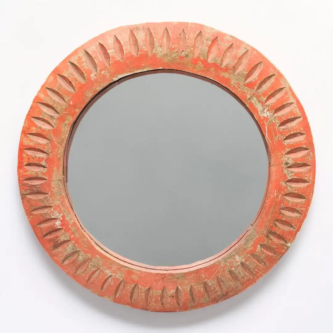 The Petra Carved Medallion Mirror