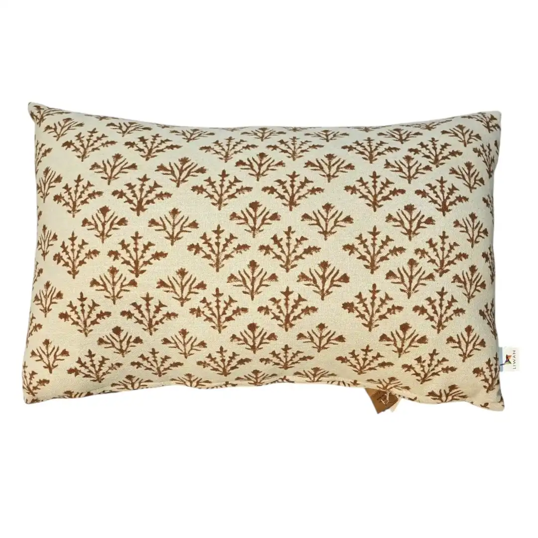 THE ESTATE BLOCK-PRINT CUSHION COVER