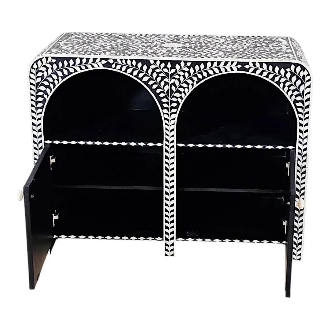 THE "IVORY JAL" ARCUATED BONE INLAY SIDEBOARD