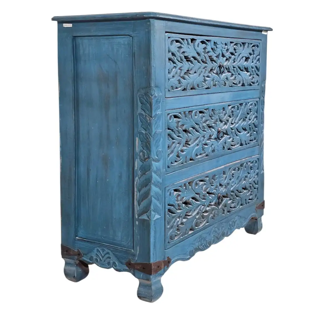 The Marrakesh Hand-Carved 3-Drawer Dresser