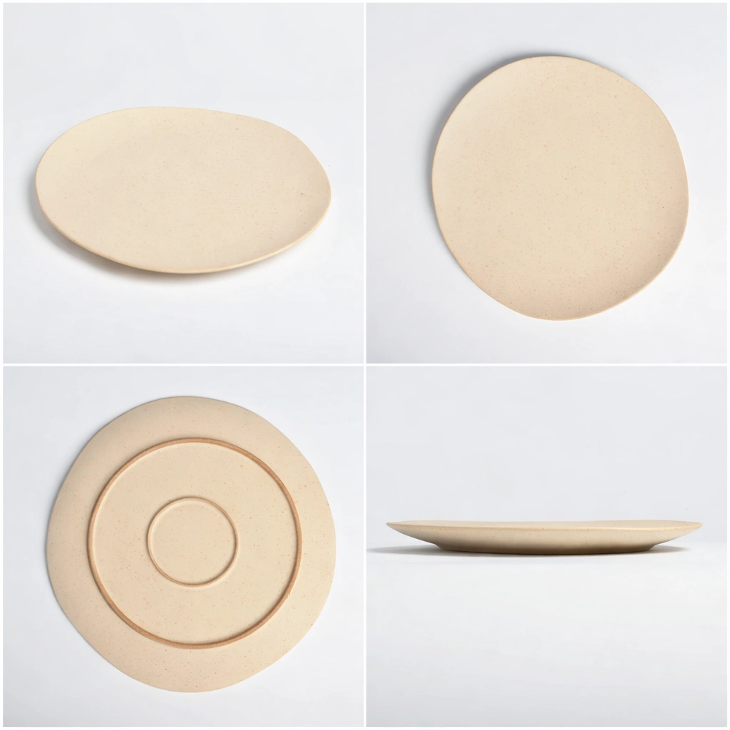Sand Dipped Dinner Plate