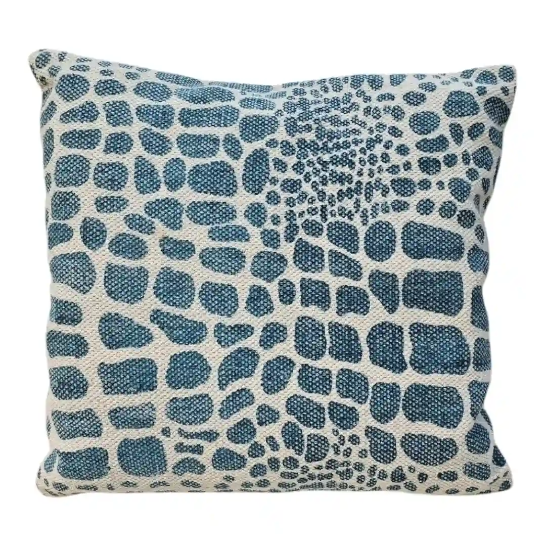 The "Sobek Scale" Artisan Hand-Pressed Cushion