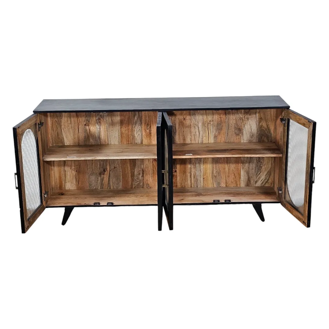 Le Cabinet Noir d'Arcade | Black Fluted Sideboard (The Black Arch Cabinet)