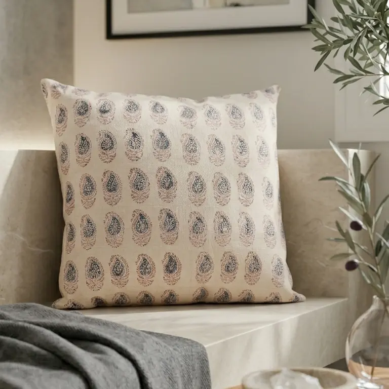 The "Nadi Flow" Heritage Hand-Pressed Cotton Cover