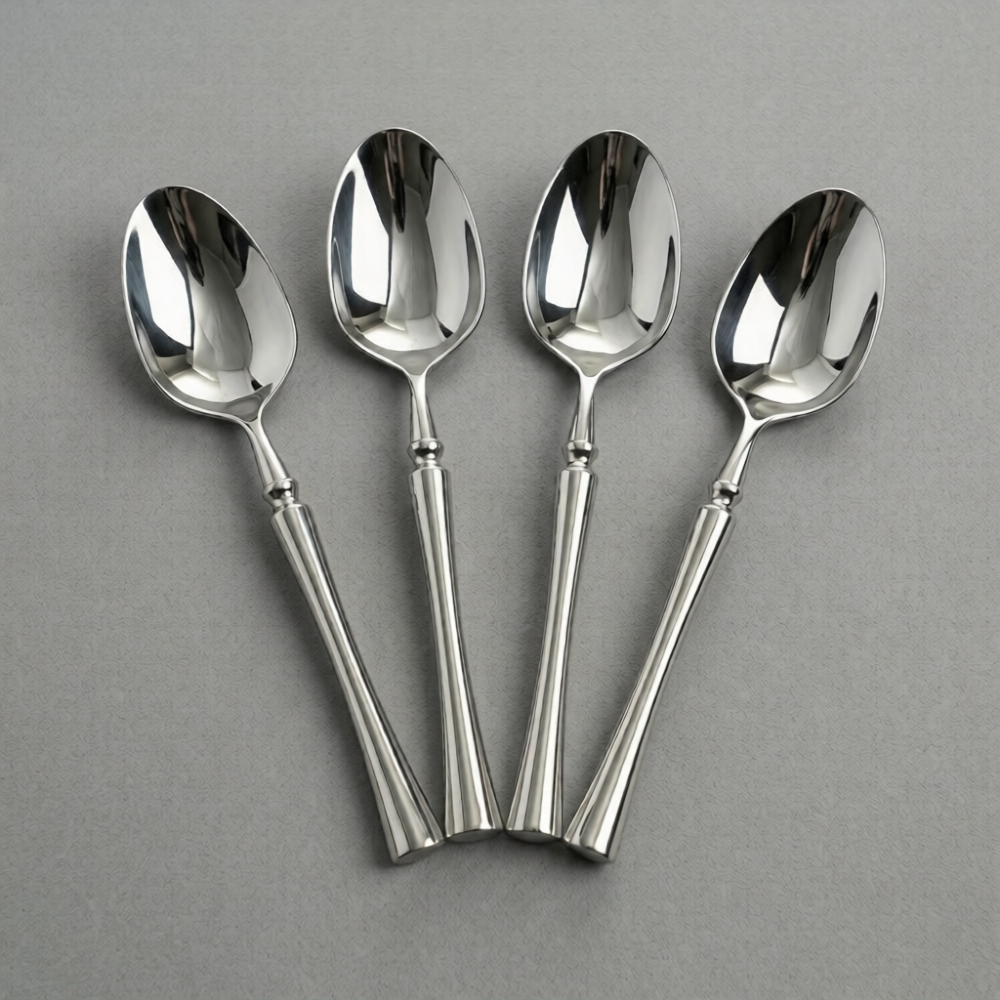 SILVER POLISHED STAINLESS STEEL TEA SPOON