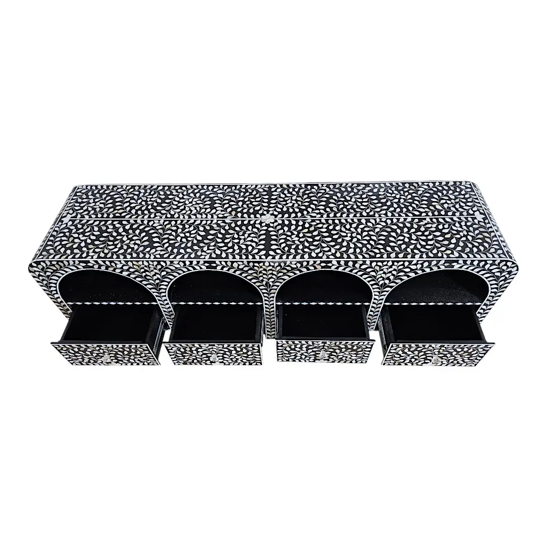 THE "SADAFA" ARCUATED PEARL TV SIDEBOARD