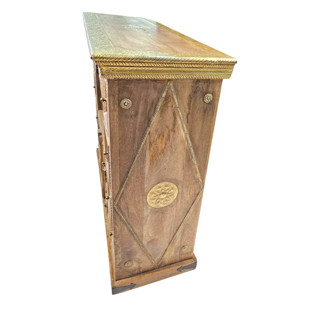 The Jodhpur Heritage Brass-Clad Credenza