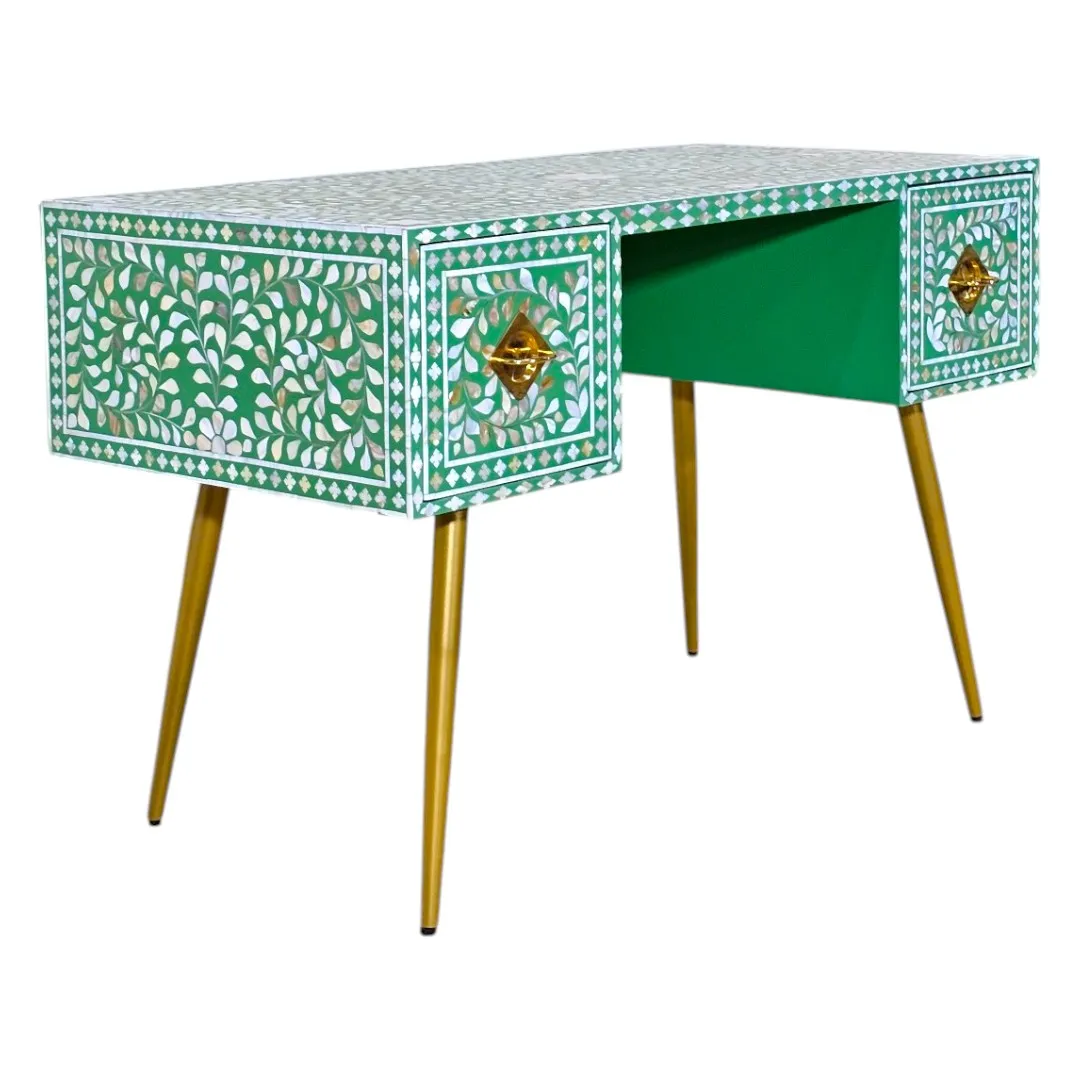 Jamilah Floral Shell Inlay Vanity Desk