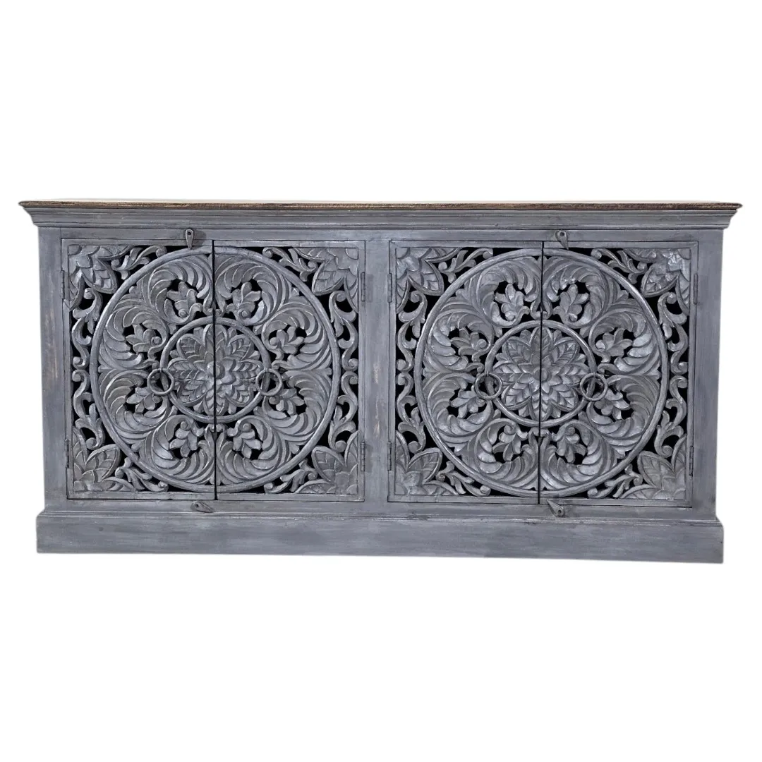 The Meera  Carved Sideboard