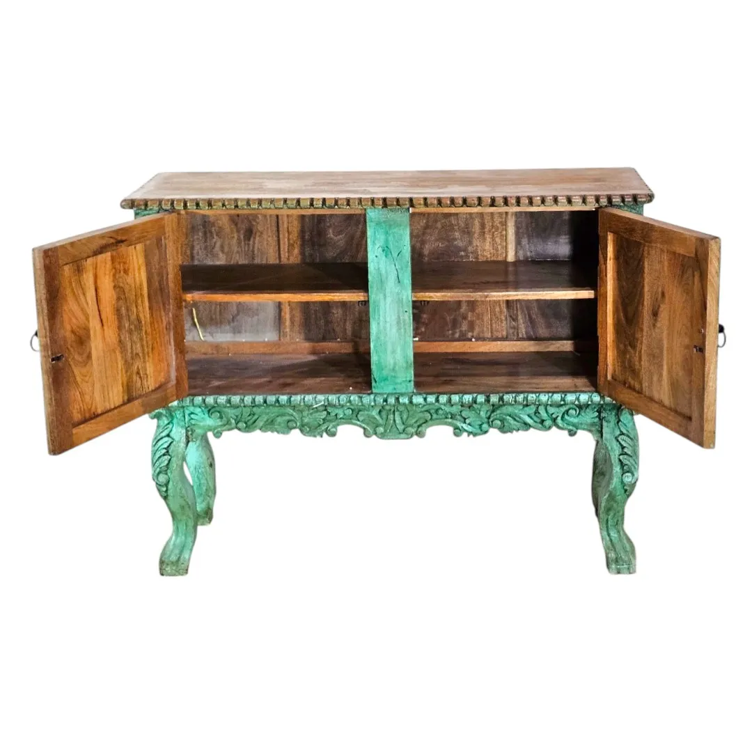 The Nilaya "Vayu" Carved Mango Console