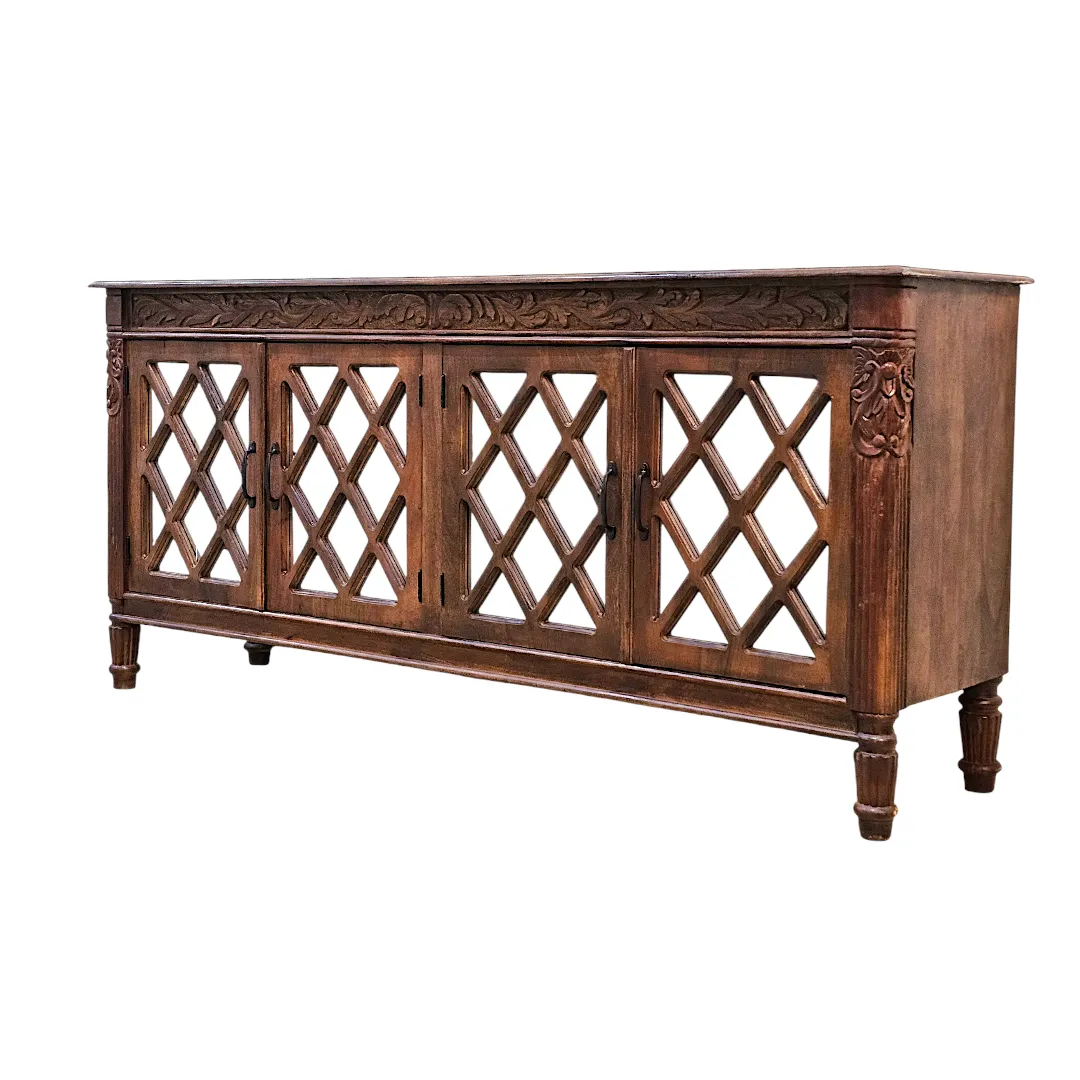 Aparador Espejo Patrimonio Tallado Carved Heritage Mirrored Buffet