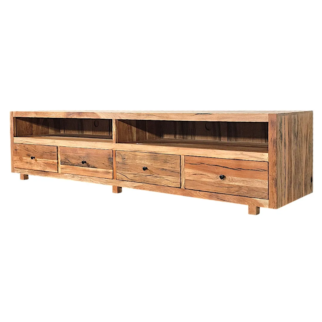 Raw Texture 4-Drawer TV Unit
