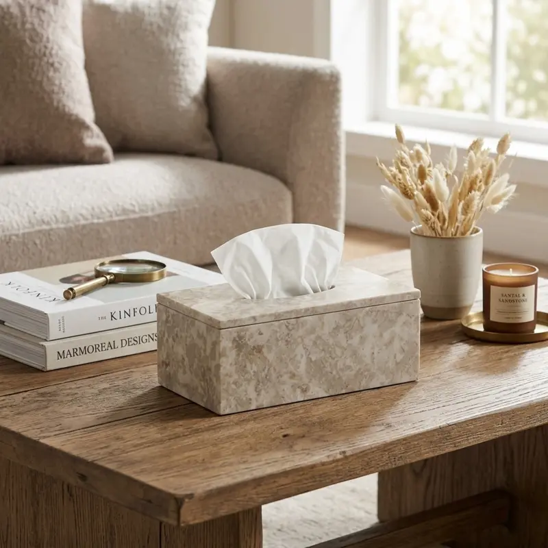 Marble Tissue Box