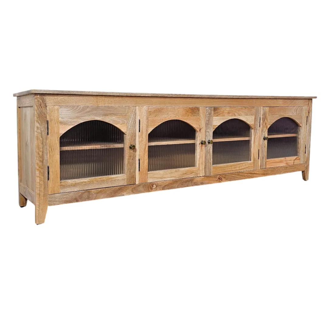 The Arches Manor Solid Wood Media Console