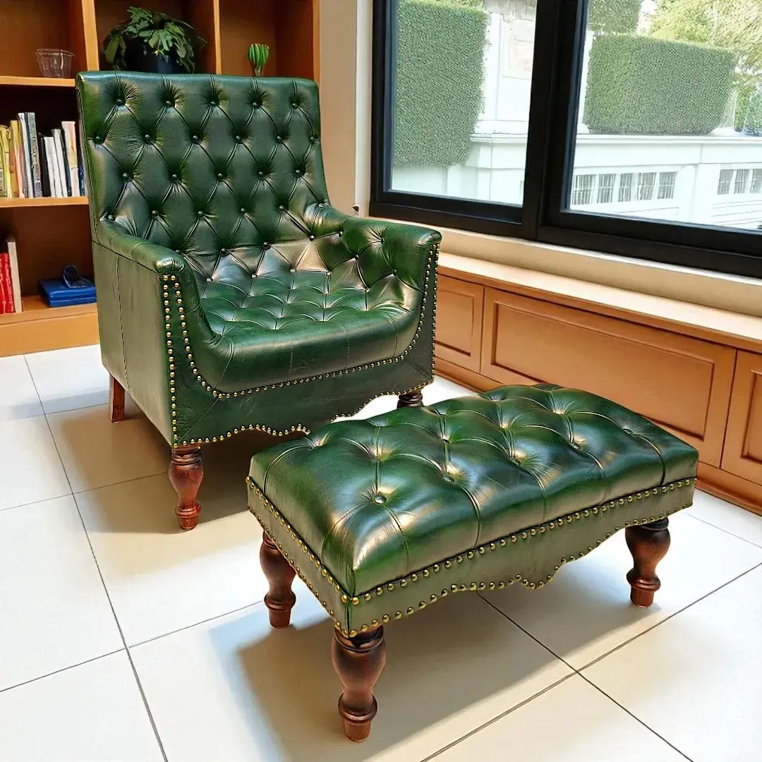 The Kensington Club Armchair & Ottoman