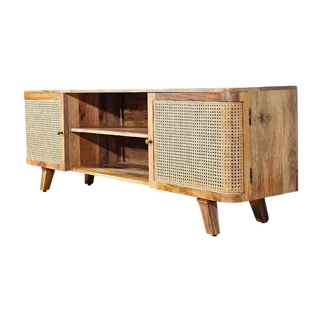Milan Rattan TV Stand