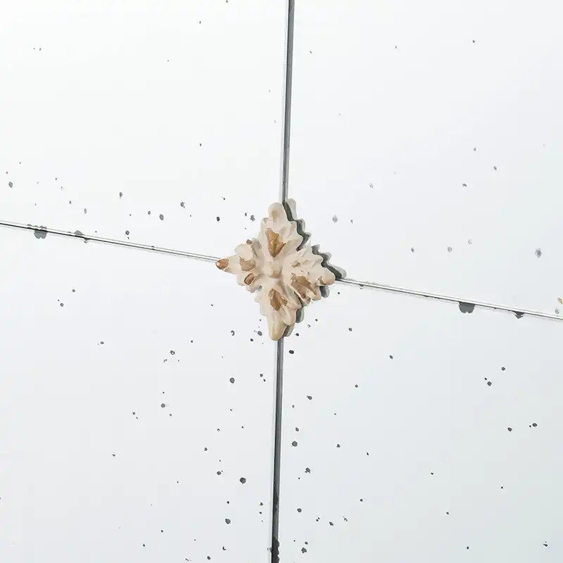 Artisan Carved French Windowpane Mirror