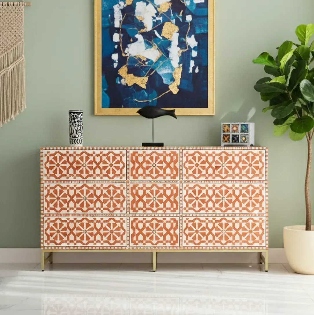 Vibrant Moroccan 9-Drawer Chest | خزانة أدراج المشرقة 9