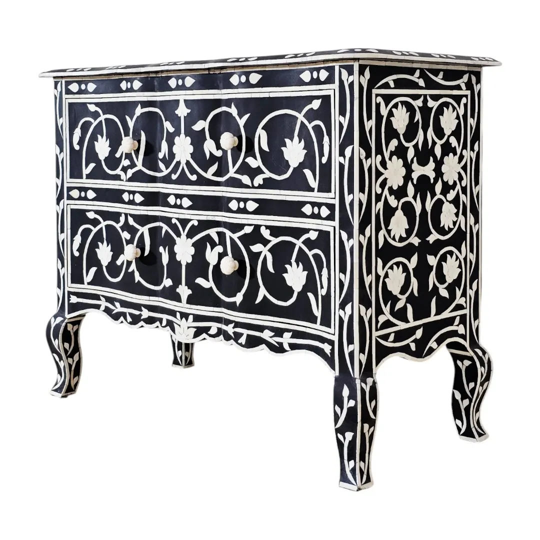 THE SHAH JAHAN BONE INLAY COMMODE