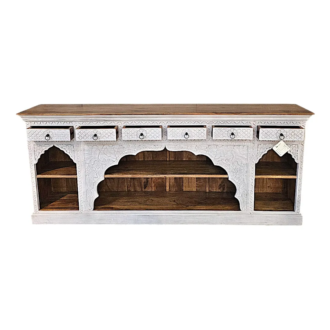 The Aura Carved Media Credenza