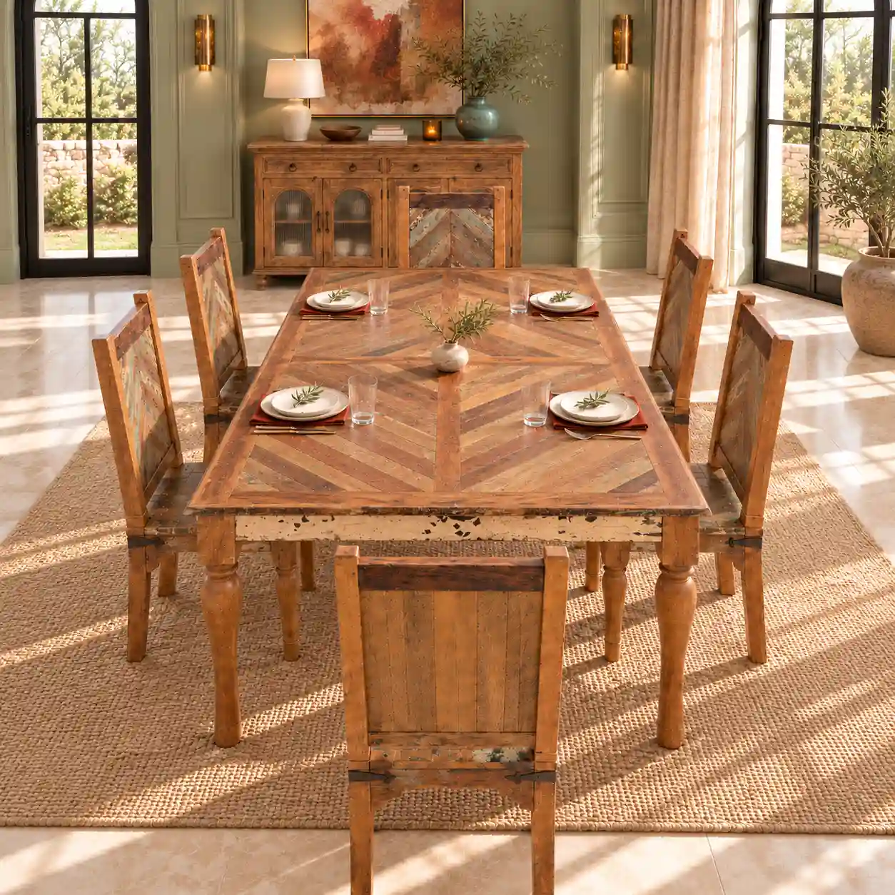 Chevrons de Versailles Dining Table