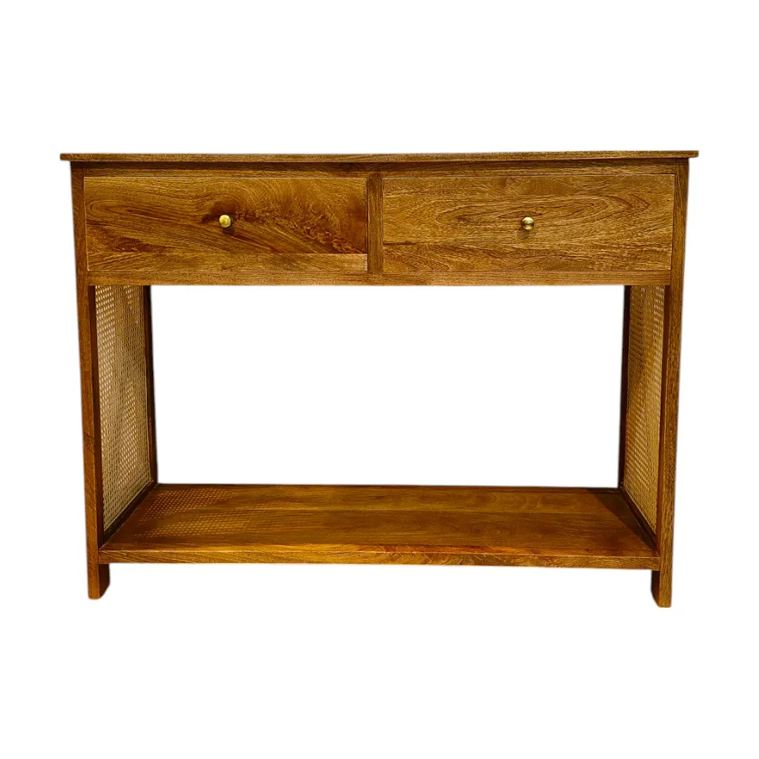 The Artisanal Cane & Timber Console