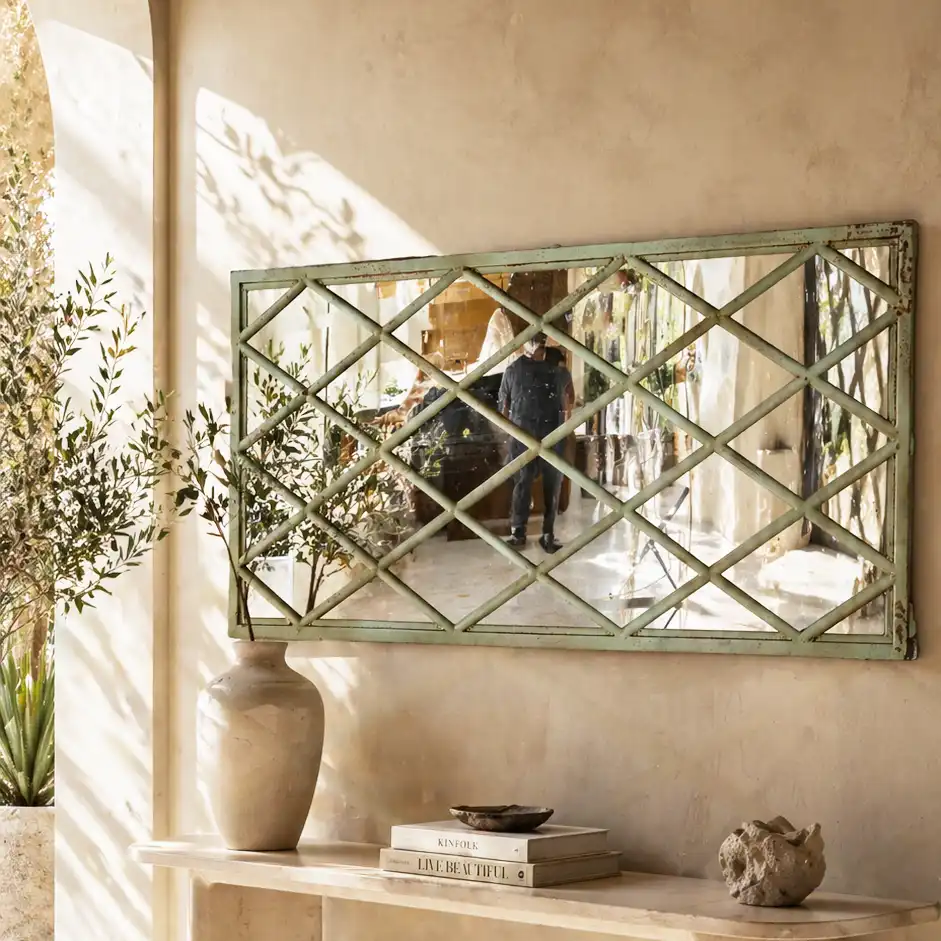 The Loft Lattice Window Mirror