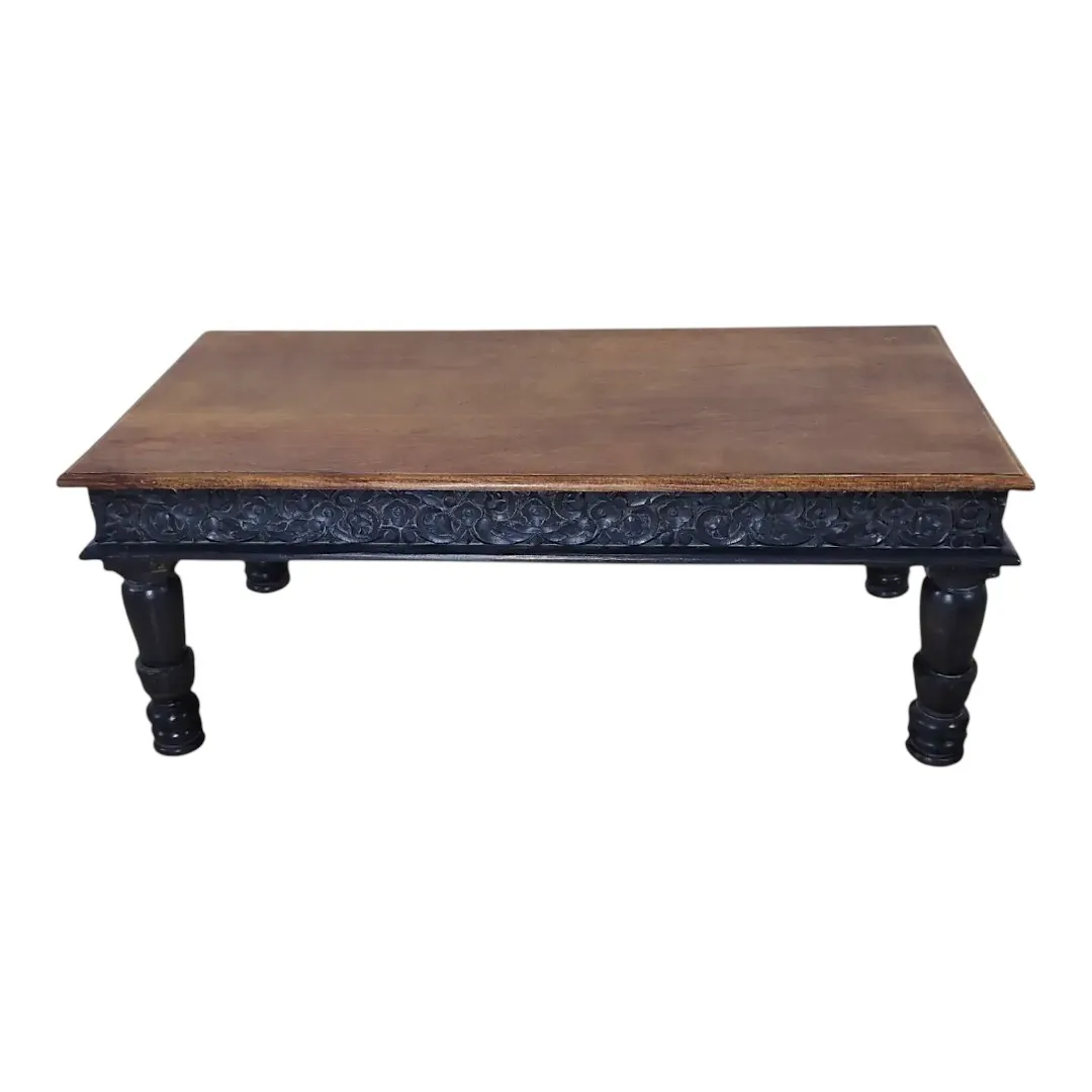 Carved Coffee Table Wood Colour