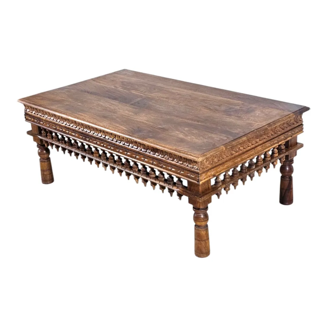 Al-Andalus Hand-Carved Mango Wood Coffee Table