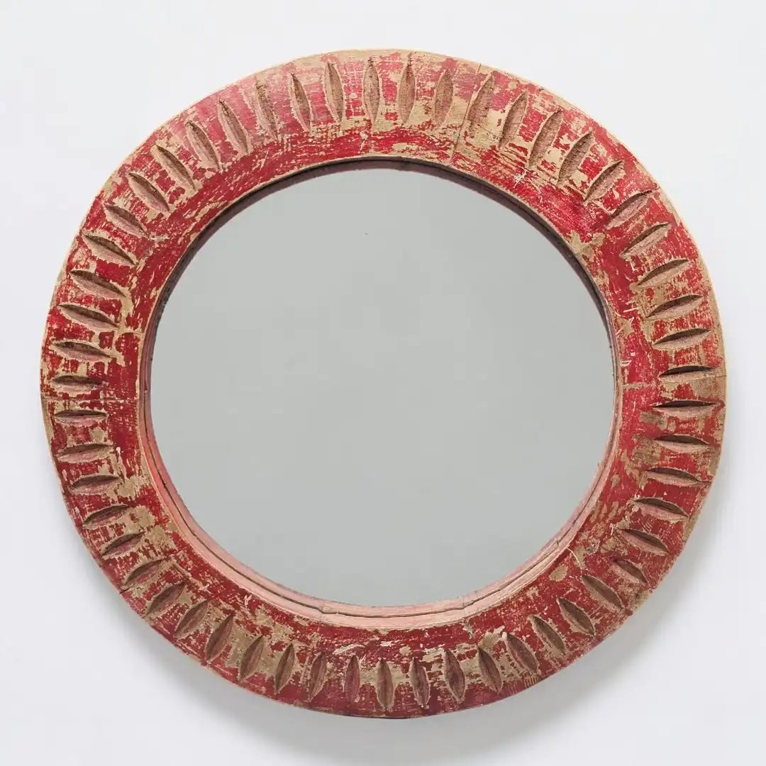 The Petra Carved Medallion Mirror