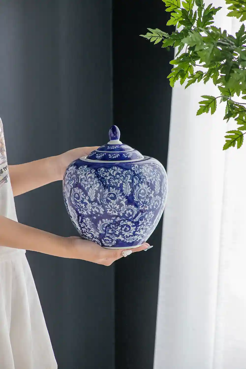 Lanting Ceramic Ginger Jar Canister
