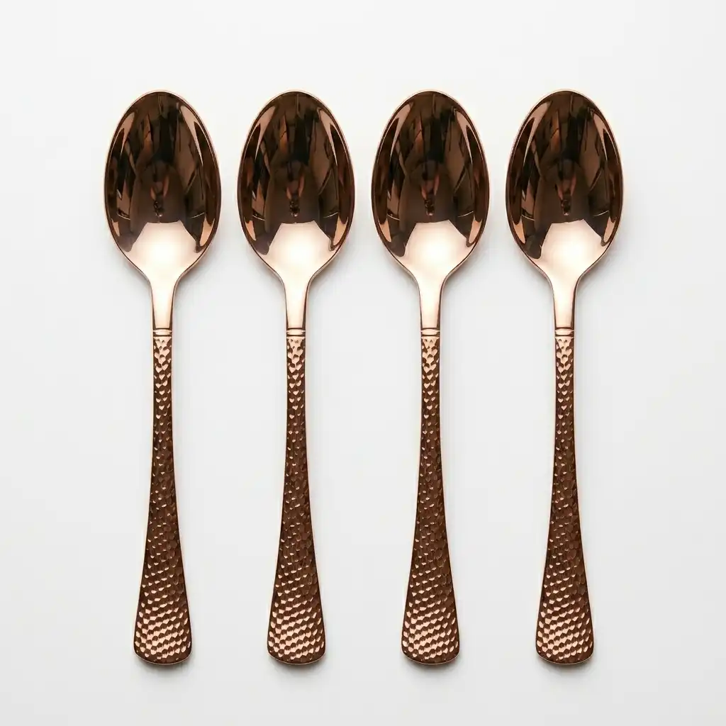 Hammered Copper Dinner Spoon