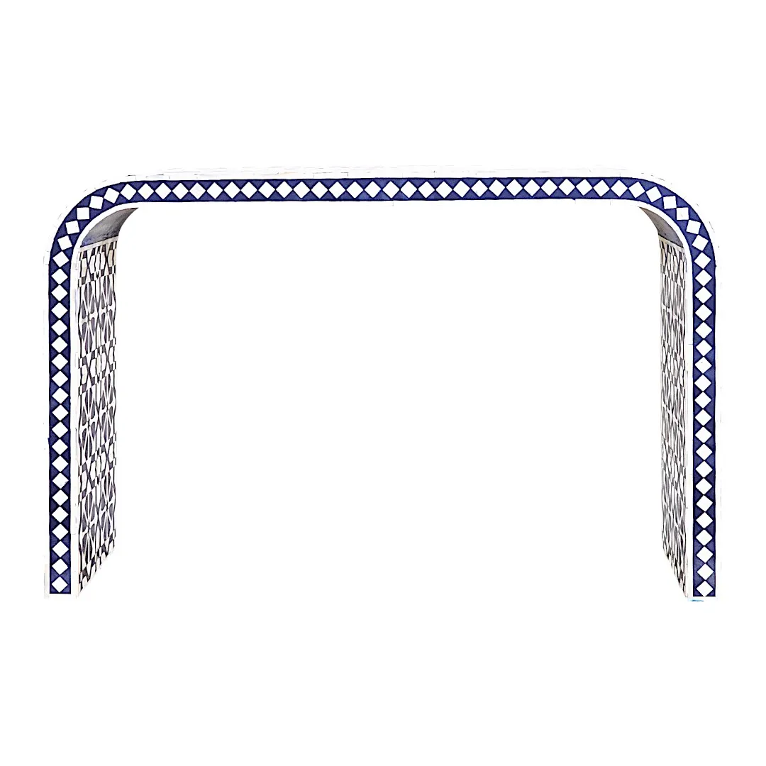 Zelij Azur Console d'Entrée (Azure Zelij Entrance Console)