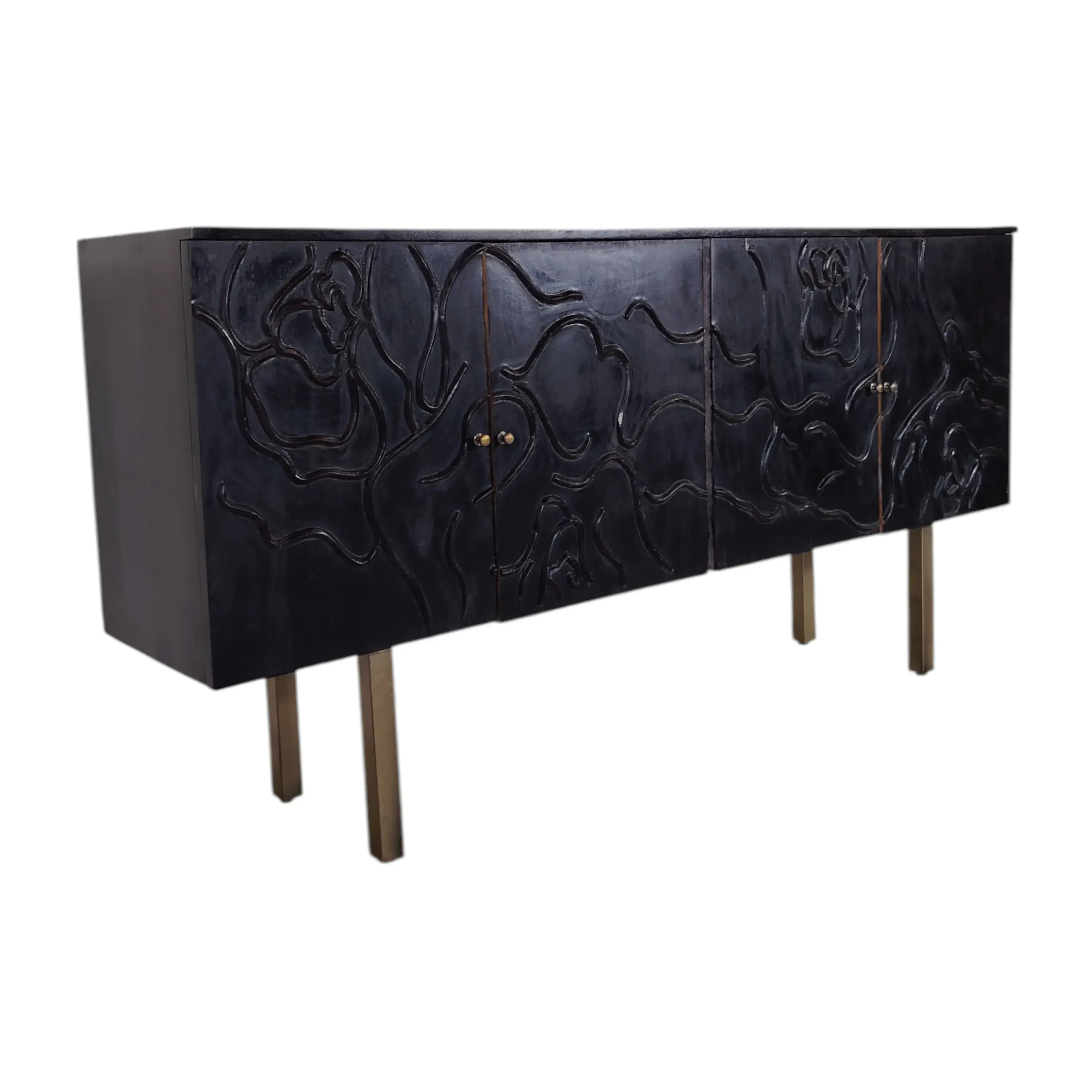 Patterned Sideboard Black