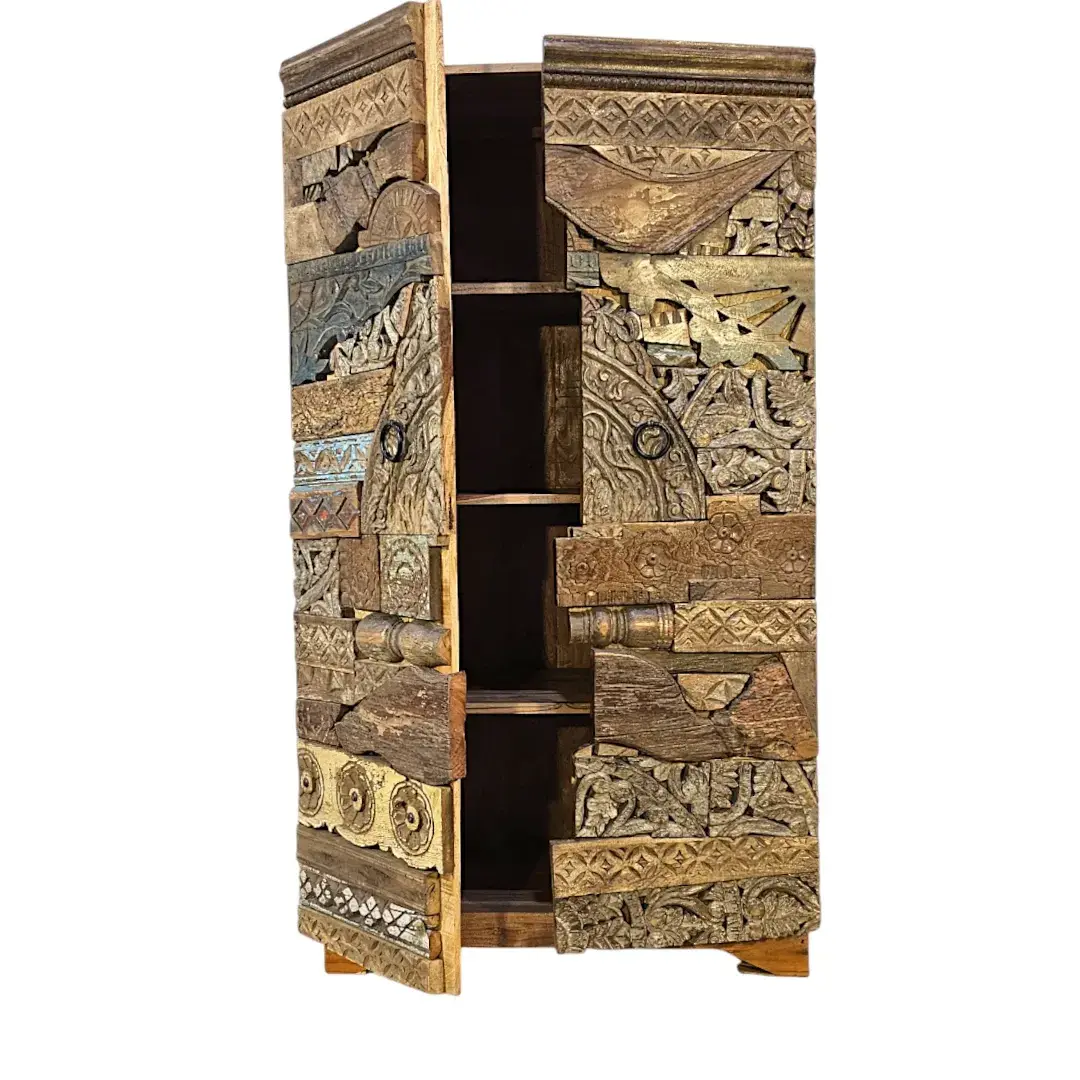 Hand Carved Global Heritage Cabinet