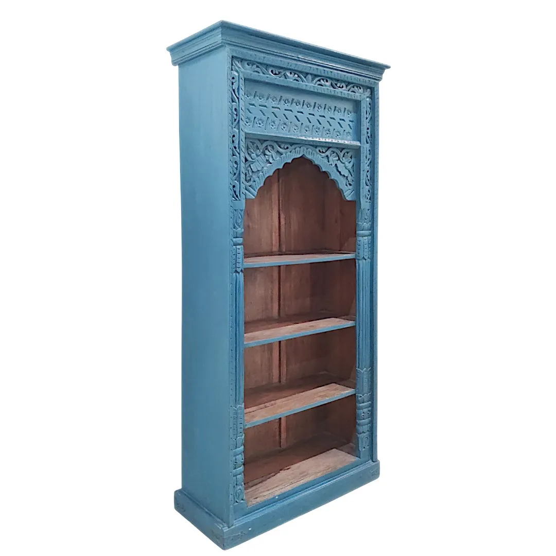 The Jodhpur Arch Arched Cerulean Bookcase