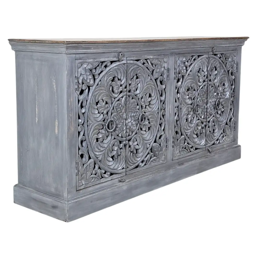 The Meera  Carved Sideboard