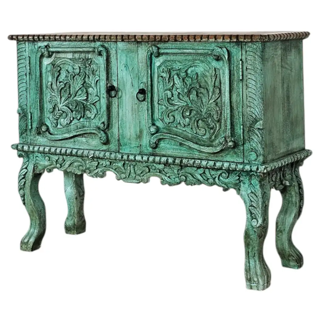 The Nilaya "Vayu" Carved Mango Console