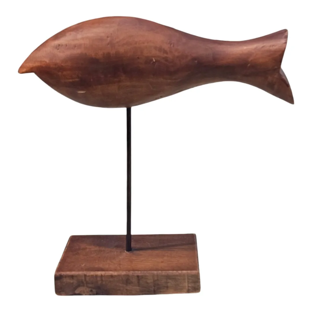 Piscis-Modernus Sculptural Wood Artifact