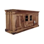 Media console, Warm brown finish