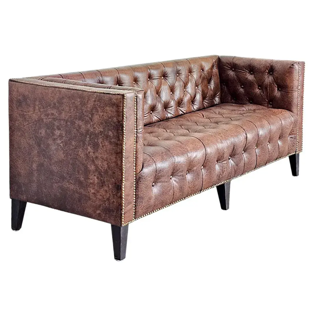 The Oxford Square Leather Sofa