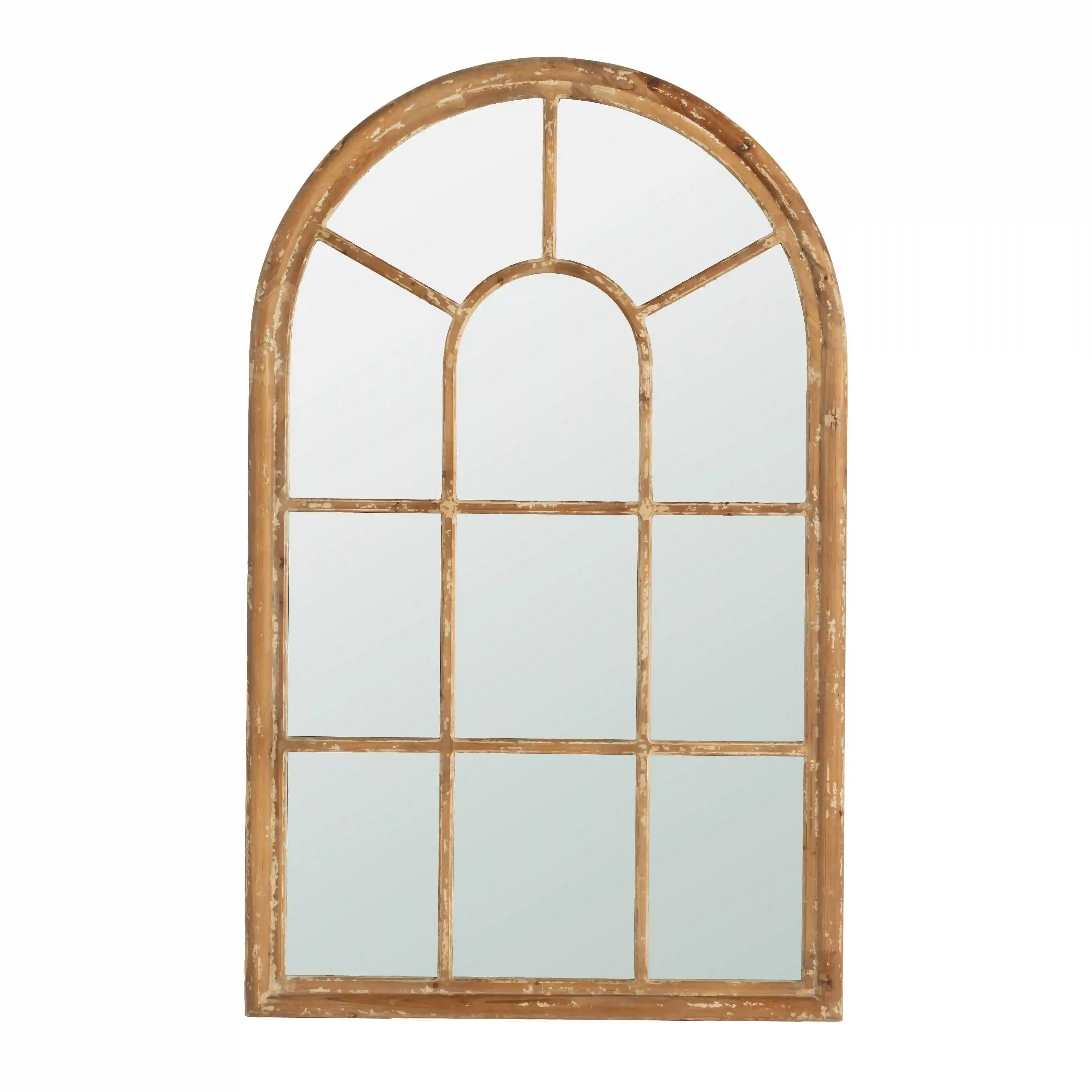 Farmhouse Windowpane Arched Mirror