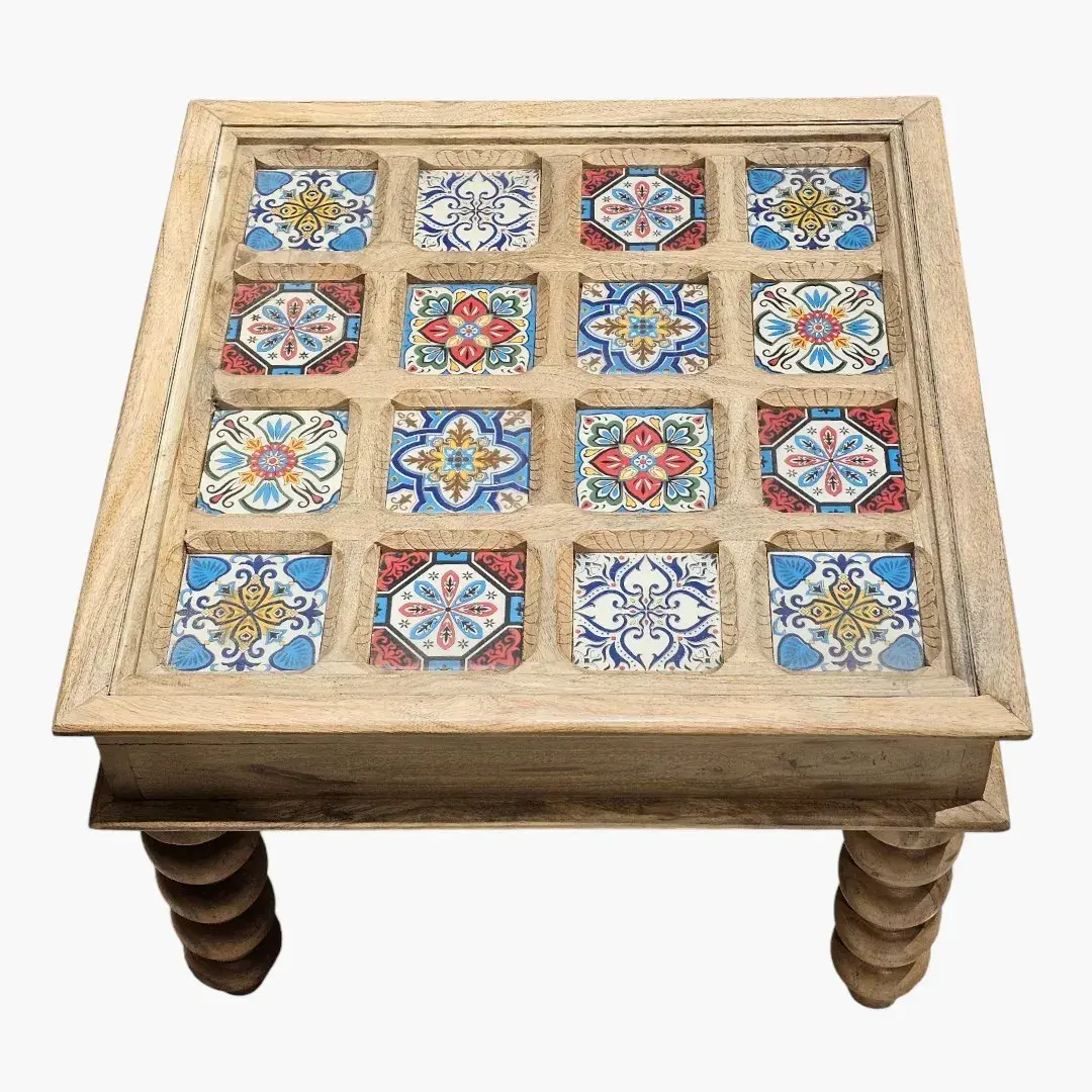 The Fes Coffee Table - Colourful Tile Top