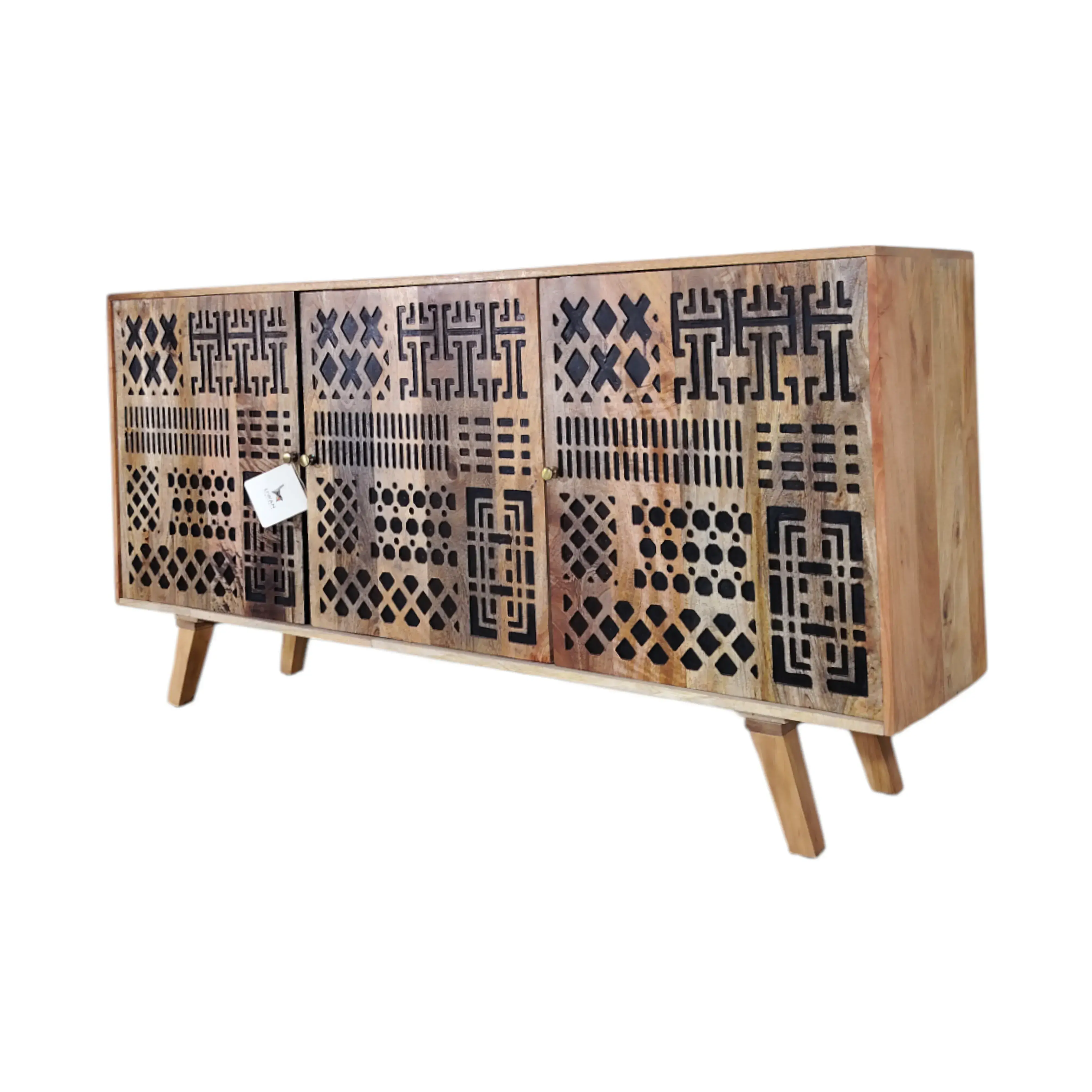 Patterned Wood Sideboard
