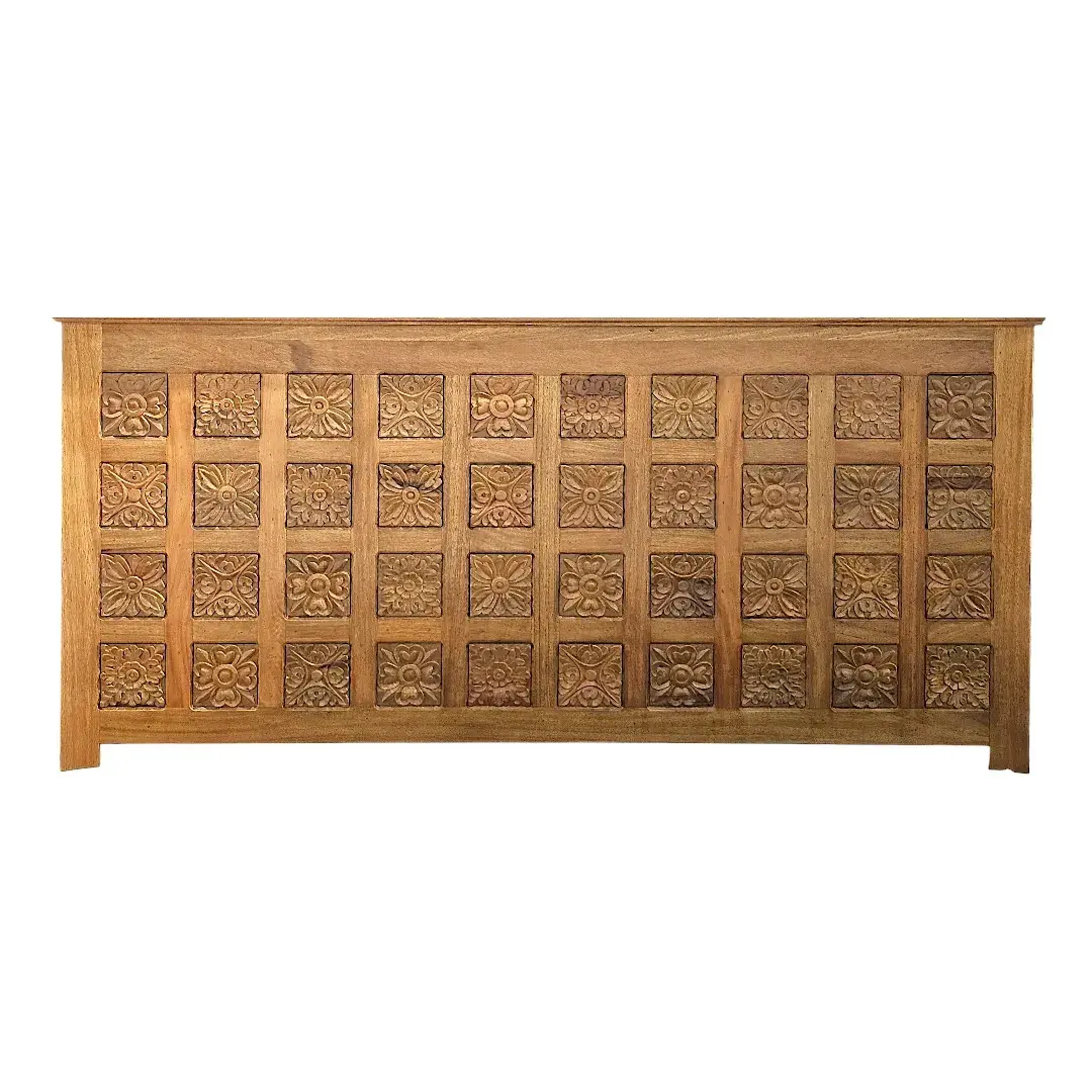 Savannah Hand-Carved Panel Bed