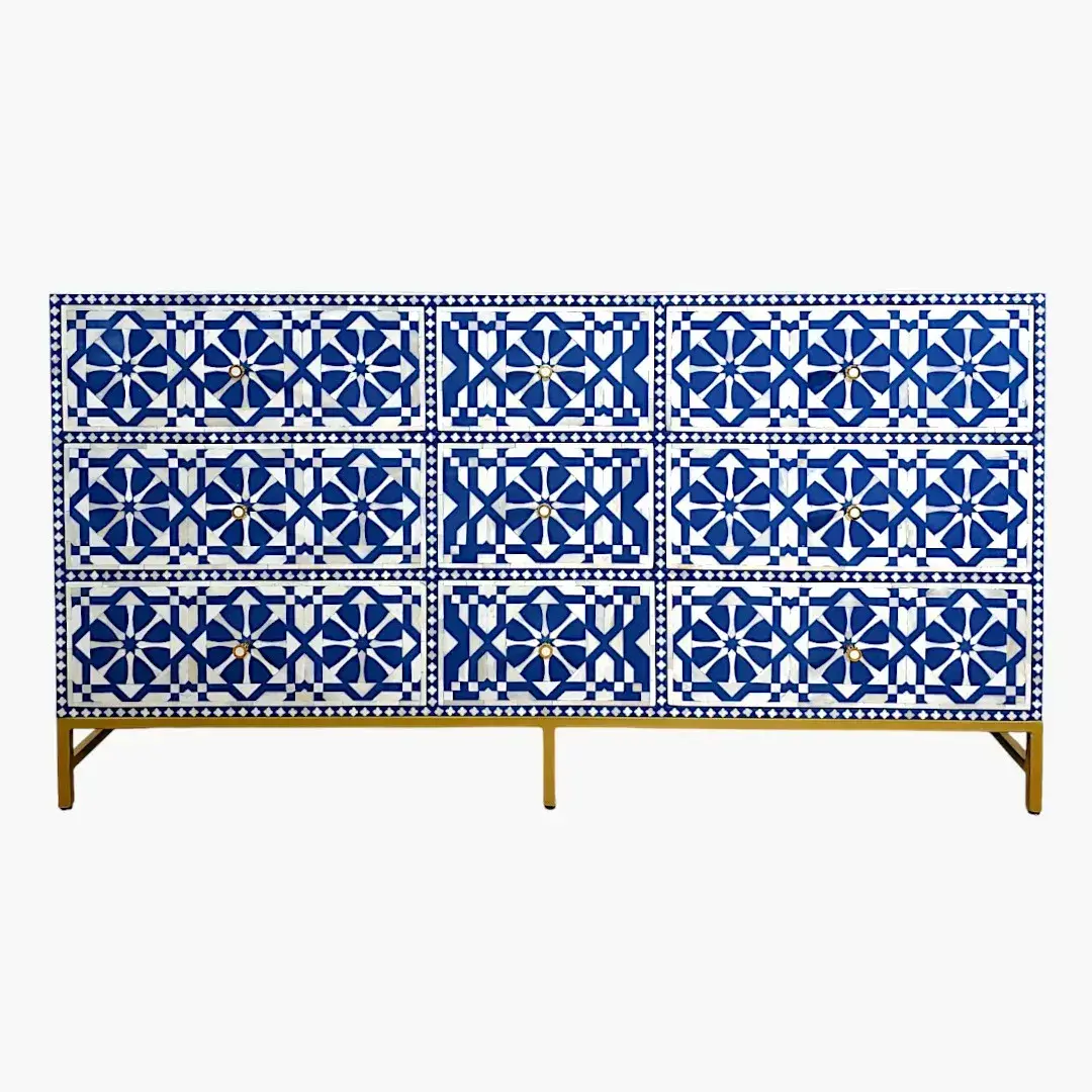 Layla Zarqa Collection – Artisan Bone Inlay Sideboard